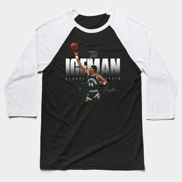 George Gervin Baseball T-Shirt by Juantamad